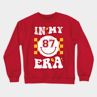 Retro Vintage In My 87 Era Funny Football Boyfriend or Husband Lovers Crewneck Sweatshirt